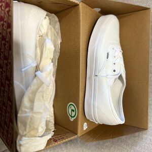 Vans White Low-Top Canvas Sneakers